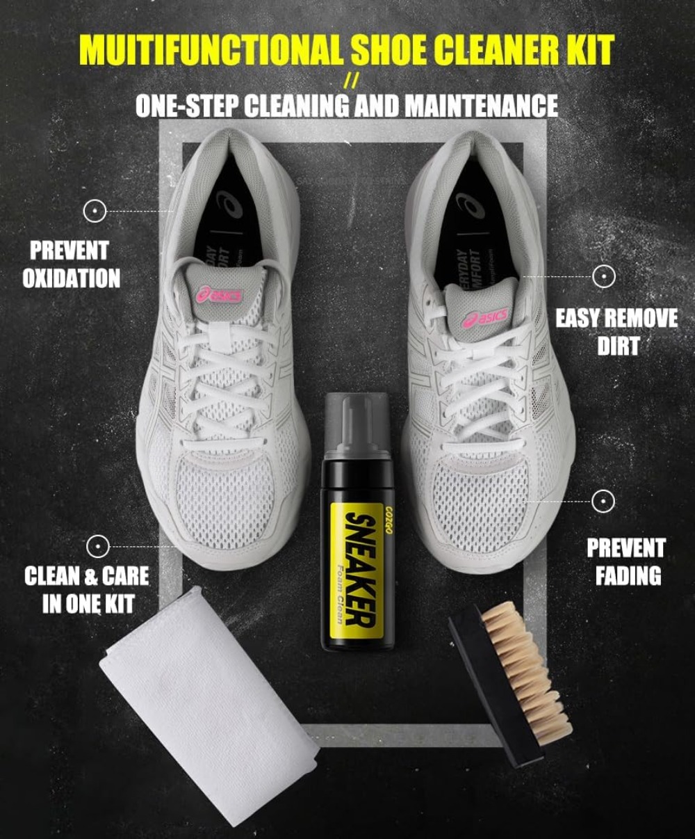 스니커즈용 신발 클리너 키트, 물 없이 사용하는 폼 클 - Shoe Brush 리뷰 및 가격